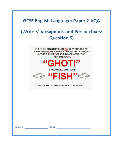 GCSE  Persuasive Writing Revision Pack: English Language, Paper 2