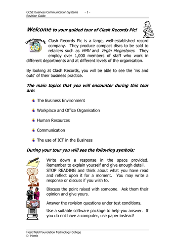 GCSE Business and Communication Systems Revision Guide