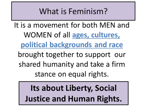 Information on Feminism for display