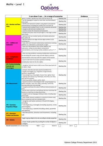 Maths Assessment Target Cards, Years 1-6  2014 National Curriculum