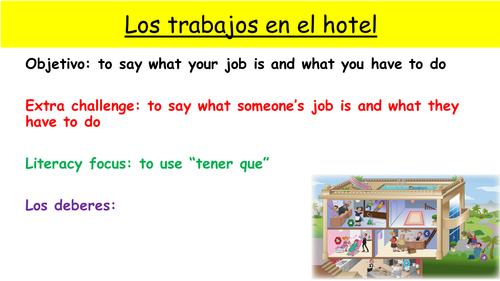 Y9 SPANISH VIVA MODULE 2: HOTEL CATASTROFE