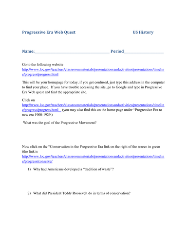 43 the progressive era worksheet answer key - Worksheet Online