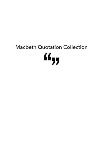 Macbeth Quotation Tracker