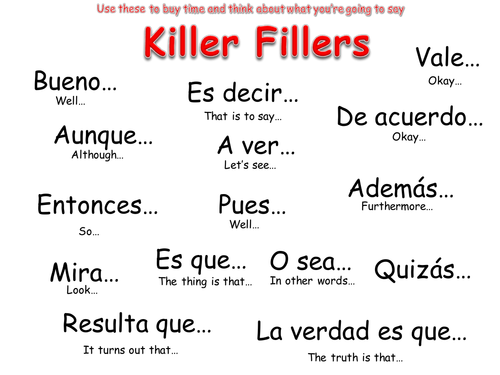 Speaking Fillers Display