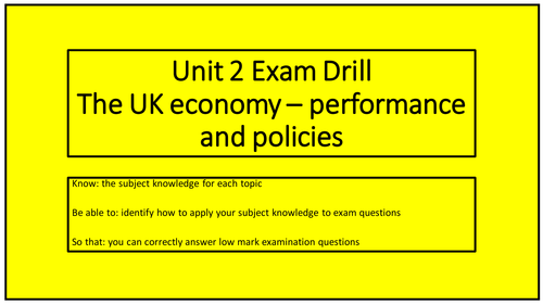 Edexcel Economics Unit 2 Exam Drill