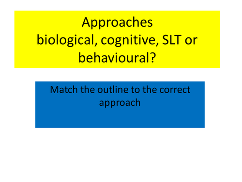 Paper 2 - Approaches Activity