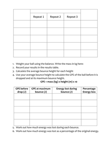 Bouncing Balls Investigation