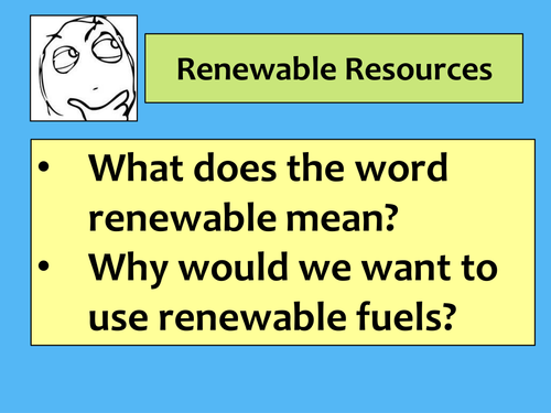 Choosing Renewable Resources Lesson
