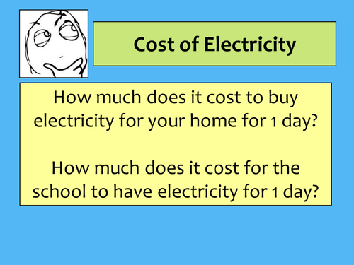 Cost of Electricity - Power Lesson