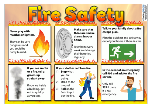 Fire Safety - Poster and Activity Template | Teaching Resources