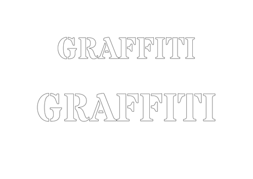 Graffiti Stencil Words 