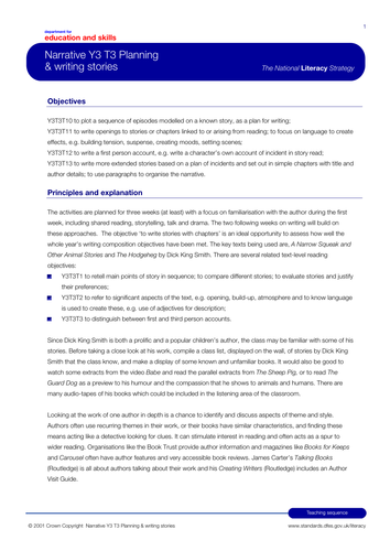 Literacy The Hodgeheg / Ofsted used graded Outstanging Lesson Plan, ppt and additional resources