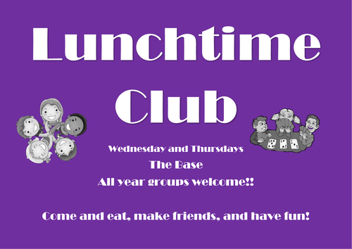 Lunchtime club poster