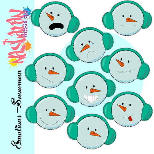 Emotions-Snowman Clip art
