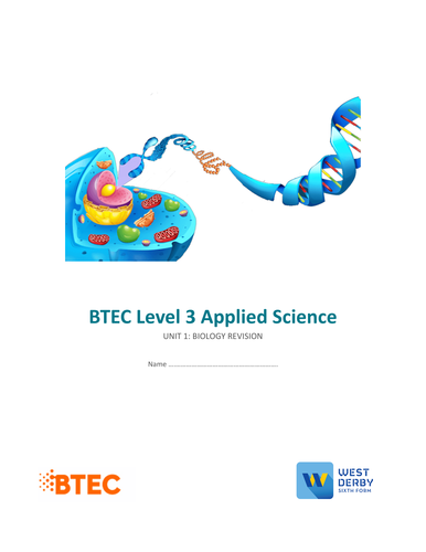 BTEC Applied Science (2016) Unit 1 Biology Activity Booklet