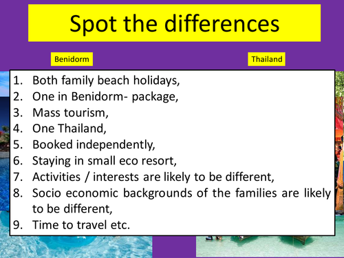 Start of different types of tourism
