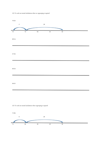 Y2 Subtraction expected and greater depth