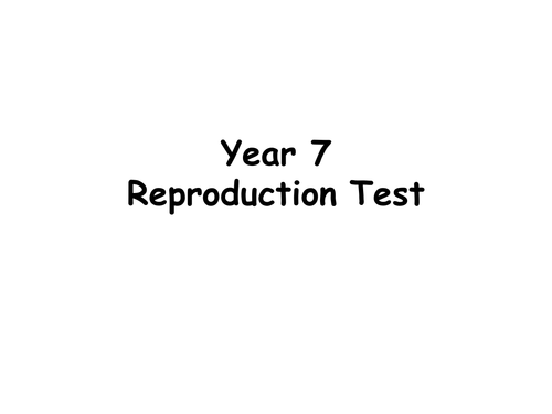 Reproduction multiple choice test
