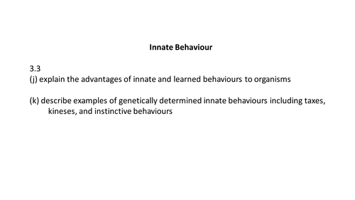 Innate Behaviour