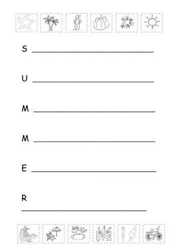 Acrostic SUMMER