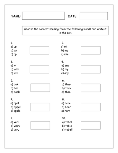 Summer spelling and sentence work revision.