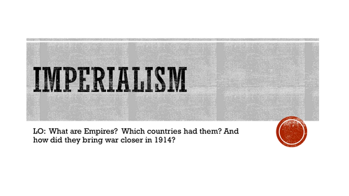 Imperialism as a cause of WW1