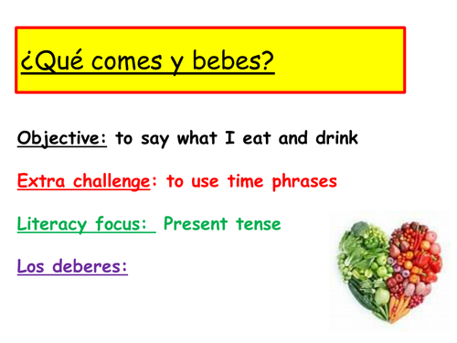 Y9 SPANISH VIVA LOWER ABILITY: WHAT YOU EAT AND DRINK