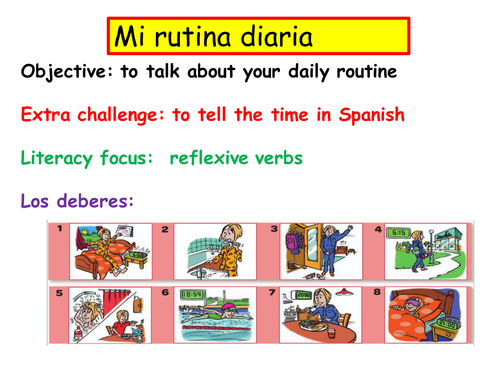 Y9 SPANISH VIVA LOWER ABILITY: DAILY ROUTINE