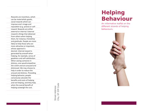 Helping Behaviour Leaflet