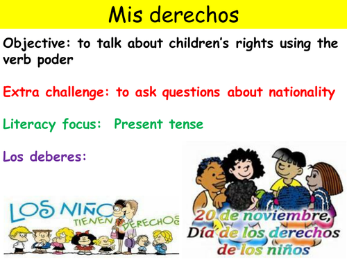 Y9 SPANISH VIVA LOWER ABILITY M4: MIS DERECHOS