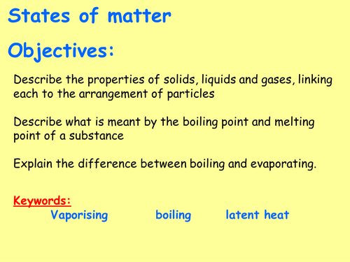 New AQA P3.1 (New Physics GCSE spec 4.3 - exams 2018) - Changes of state