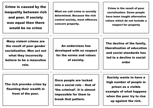 How far would sociologists agree that deprivation is the main cause of crime? (12)