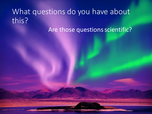 Scientific Questions - enquiry processes