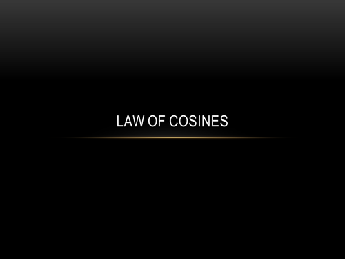 Law of Cosines