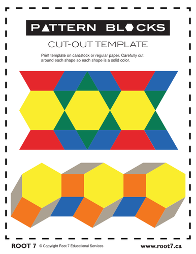 Pattern Blocks template | Teaching Resources