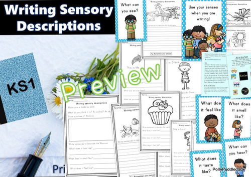 Writing Sensory Descriptions - Activity Workbook and Posters