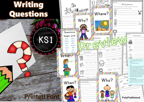 Writing Questions Activity Pack for KS1