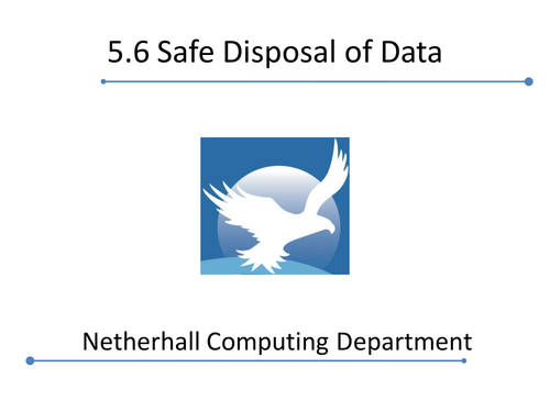 Cambridge Technicals 2016 L3 ICT - Safe Disposal of Data