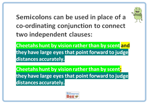 How to use semicolons 2 | Teaching Resources