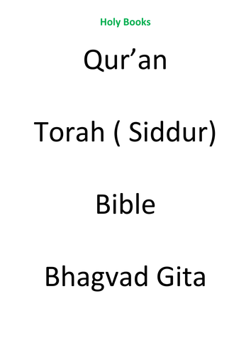 Prayer - Judasim, Hinduism, Christianity and Islam.  How, When and Where we pray.