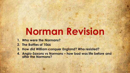Normans revision