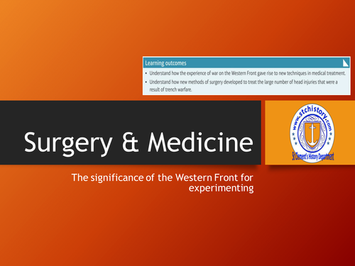 Edexcel 9-1 Trenches Environment Study PLASTIC SURGERY ADVANCES (EDITABLE)