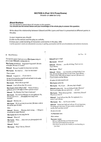 Eduqas Lit Component 2 Walking Talking Mock -Blood Brothers, A Christmas Carol and Unseen Poetry