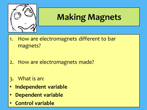 Making a magnet / Revision of Magnets lesson