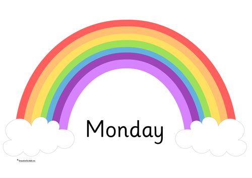 Days of the week - rainbow style