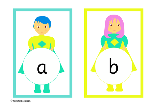 Superhero - alphabet lower case letters