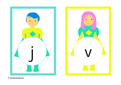 Superhero - Phase 3 phonic flashcards - letters and sounds