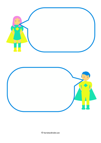Superhero - Speech bubble templates