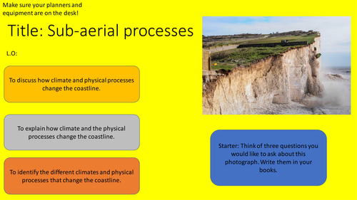 Sub aerial processes