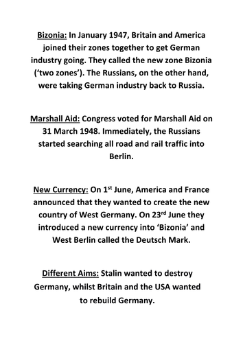 The Cold War: The Berlin Blockade, 1948-49